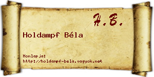 Holdampf Béla névjegykártya