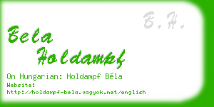 bela holdampf business card