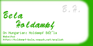 bela holdampf business card